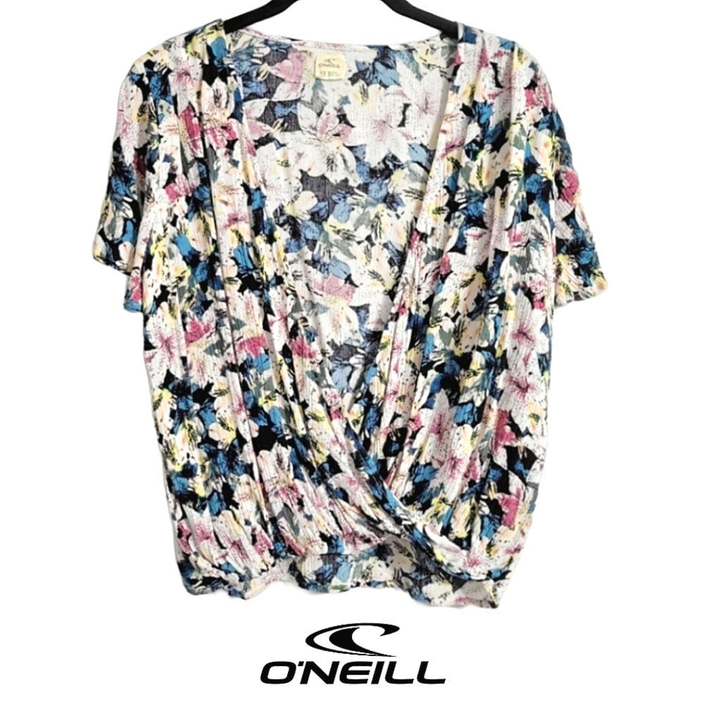 O'Neill Floral VNeck Blouse Size XS
